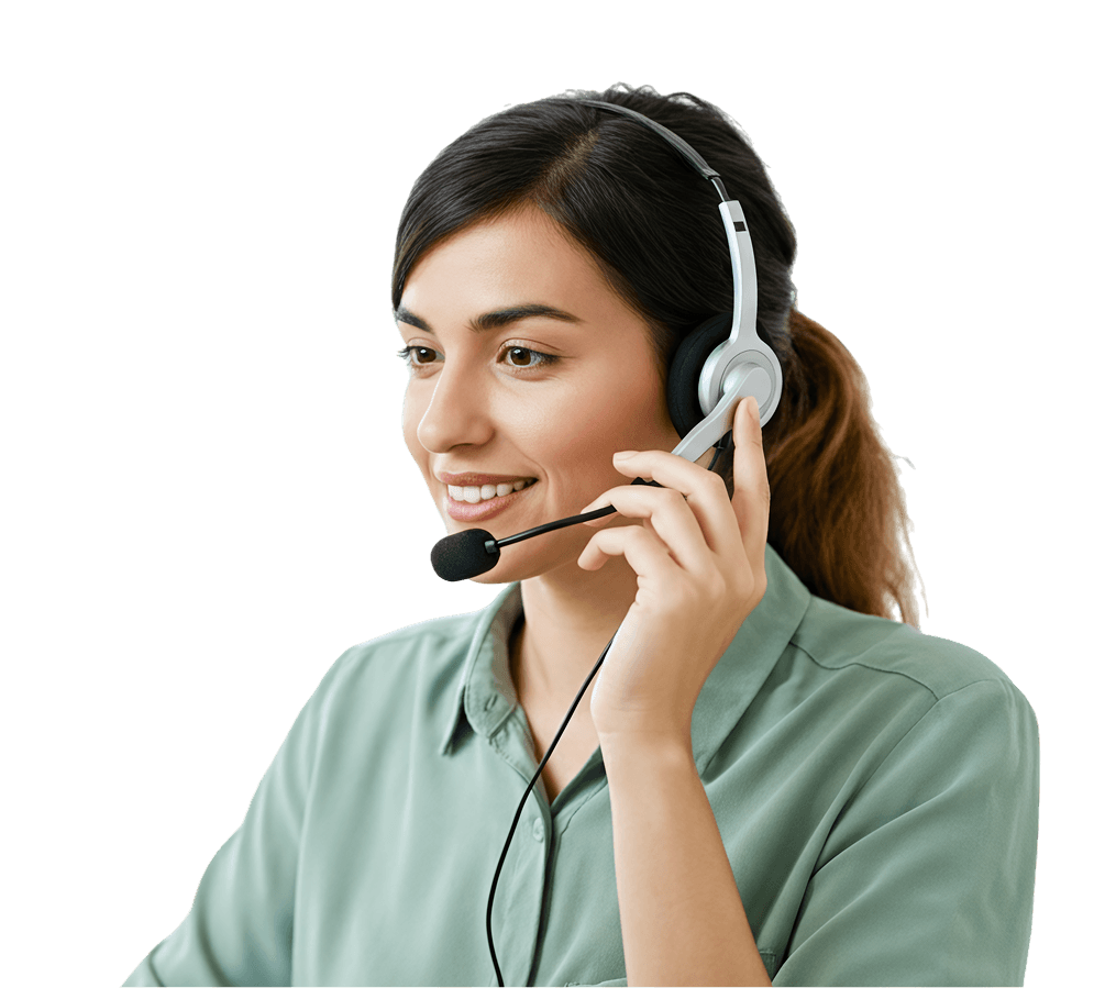 Atendente com headset
